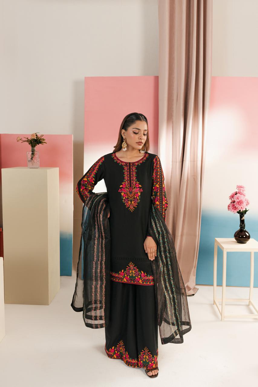 ROYAL BLACK CO-ORD SETS STICTHED FOR GIRLS