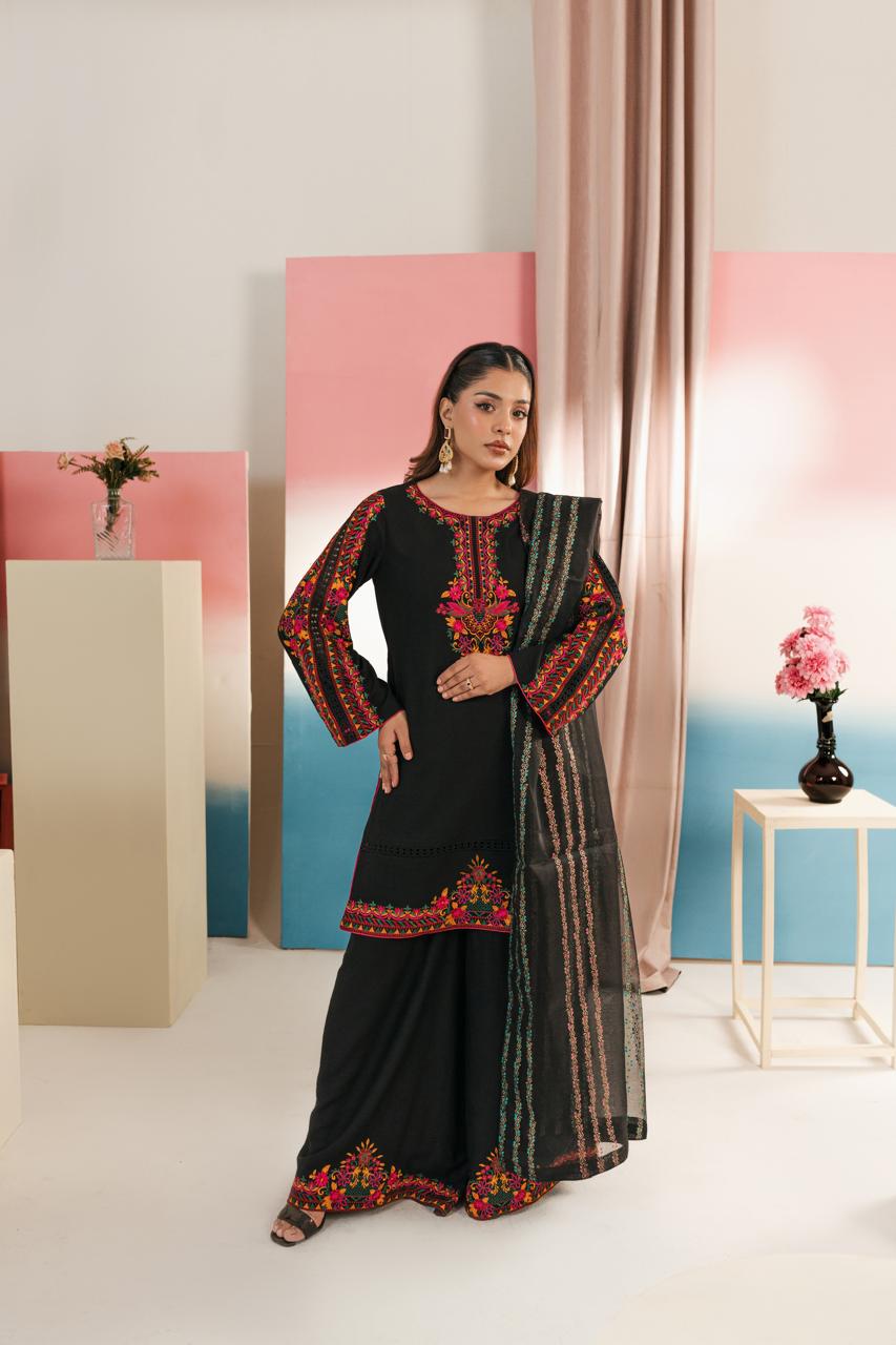 ROYAL BLACK CO-ORD SETS STICTHED FOR GIRLS