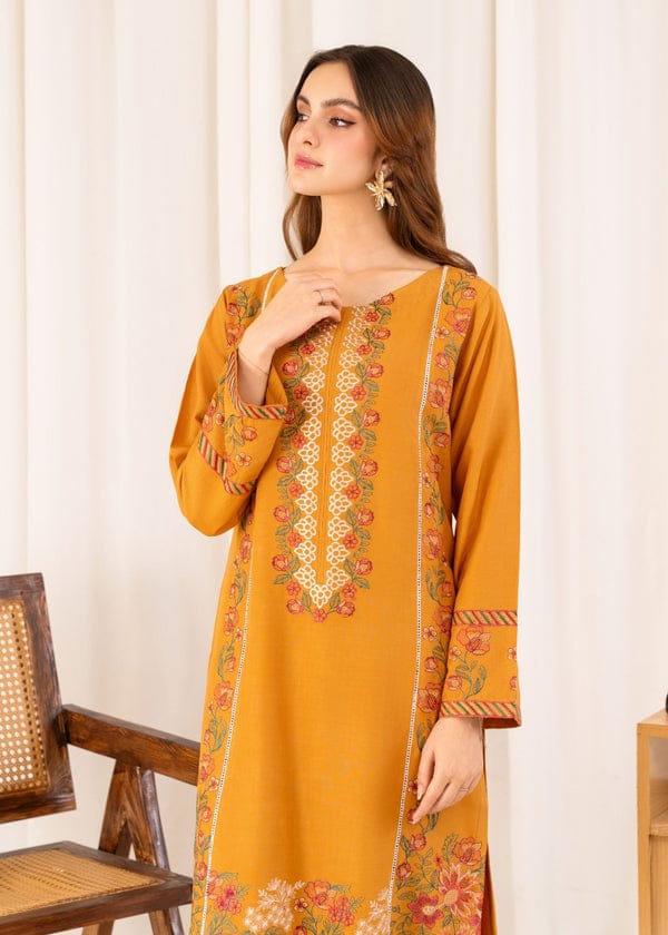 ORANGE KURTA SET STITCHED FOR GIRLS