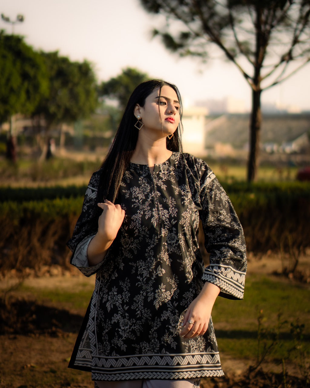 DILRUBA DIGITAL PRINTED 2 pieces stitched