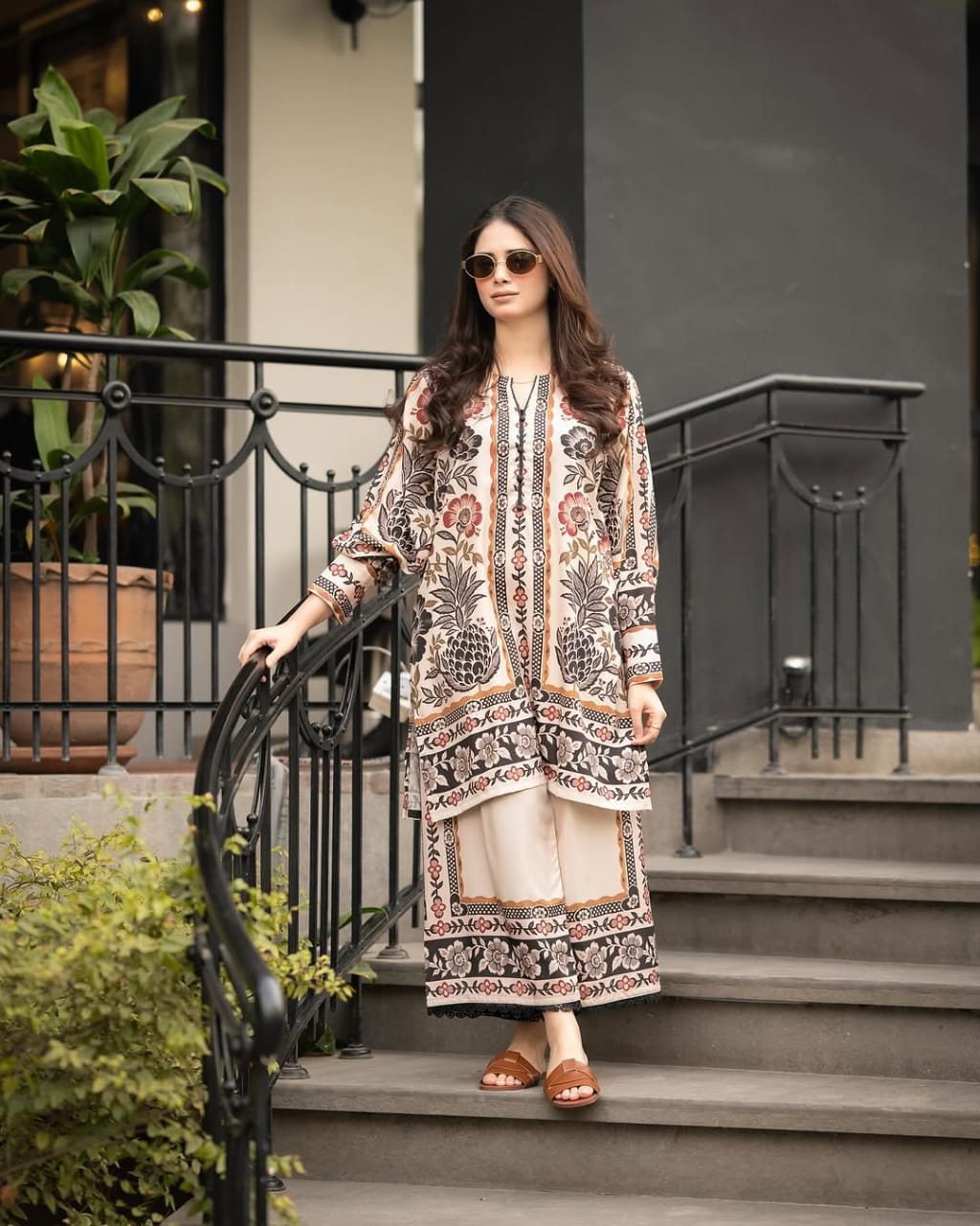 MINAAL PLAZO DIGITAL PRINTED 2Pc Stitched for Girls