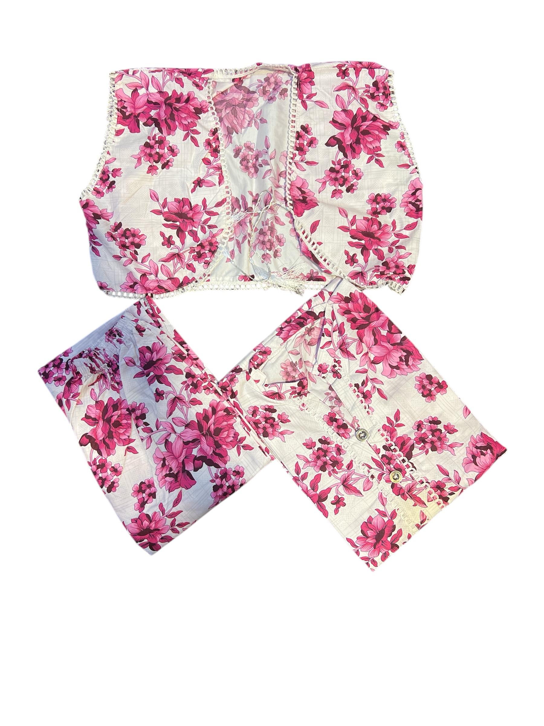 Classic Jacket Style Three-Piece Dress  Stitched  For girls