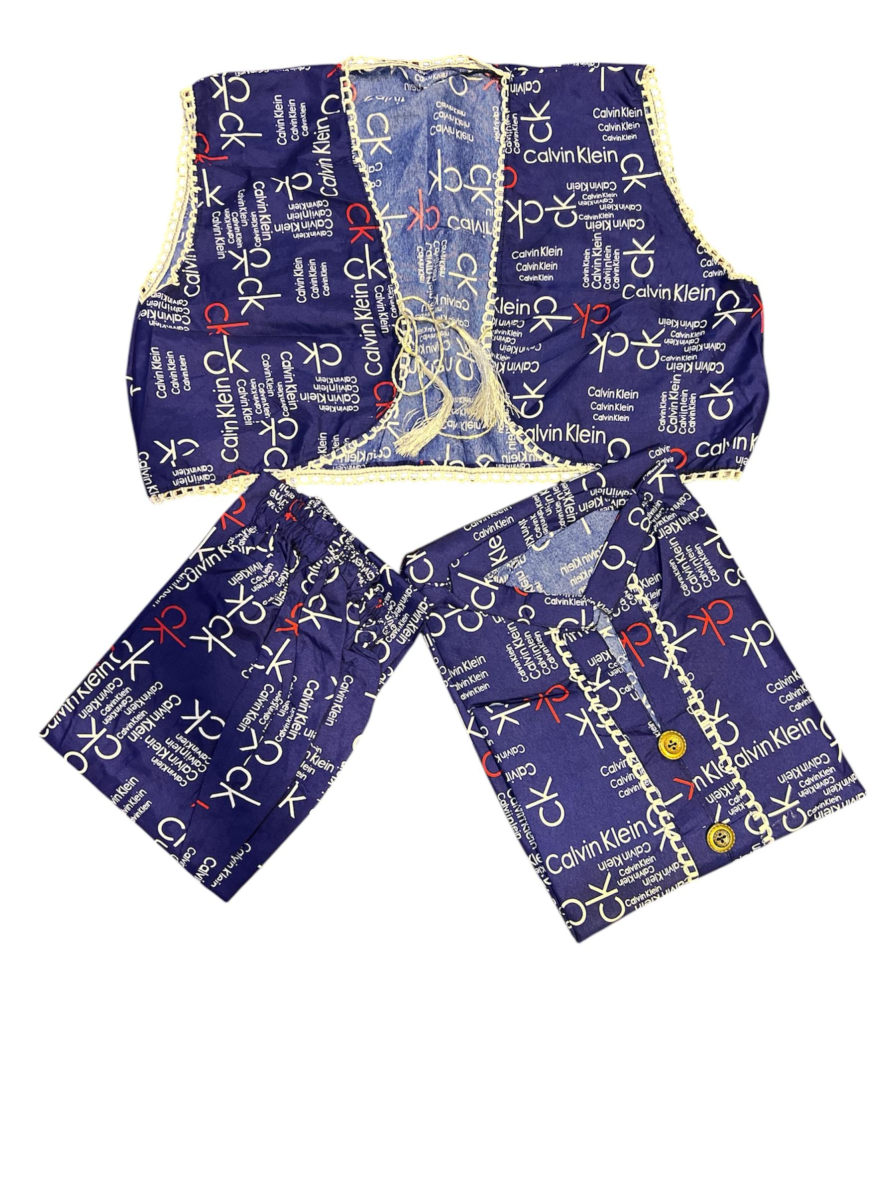 Classic Jacket Style Three-Piece Dress  Stitched  For girls