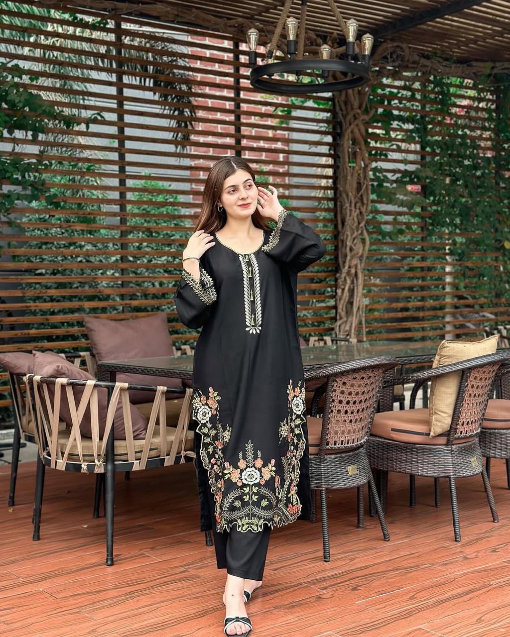 LIA LAWN EMB 2PC stitched for girls