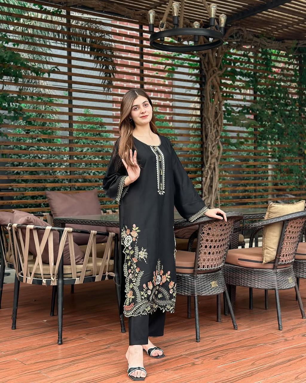 LIA LAWN EMB 2PC stitched for girls