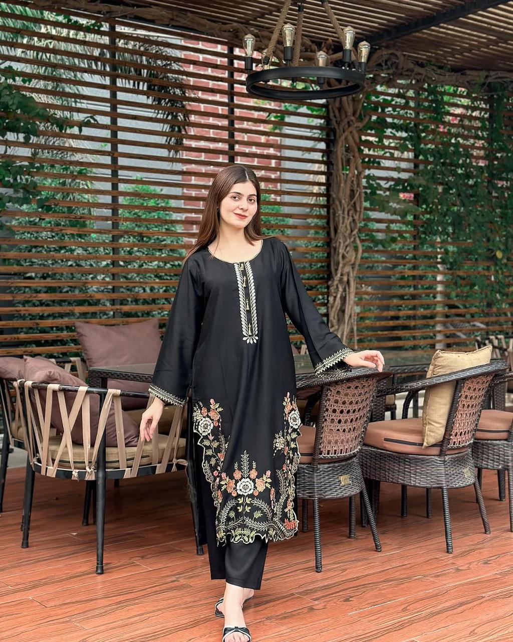 LIA LAWN EMB 2PC stitched for girls