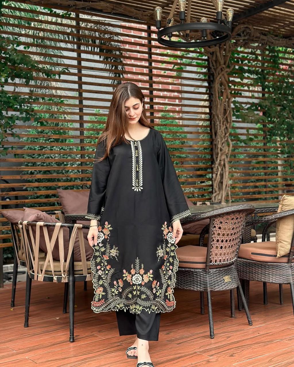 LIA LAWN EMB 2PC stitched for girls