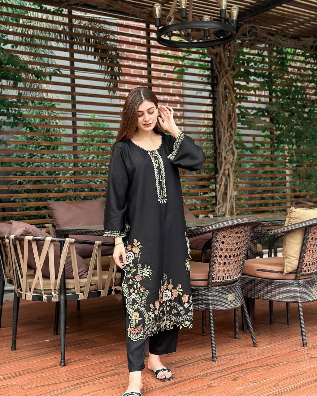 LIA LAWN EMB 2PC stitched for girls