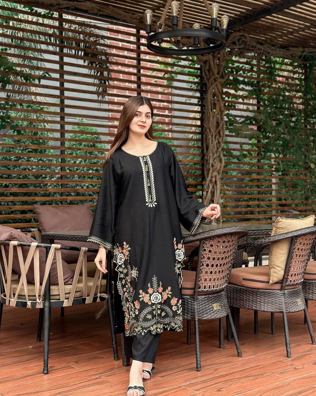 LIA LAWN EMB 2PC stitched for girls