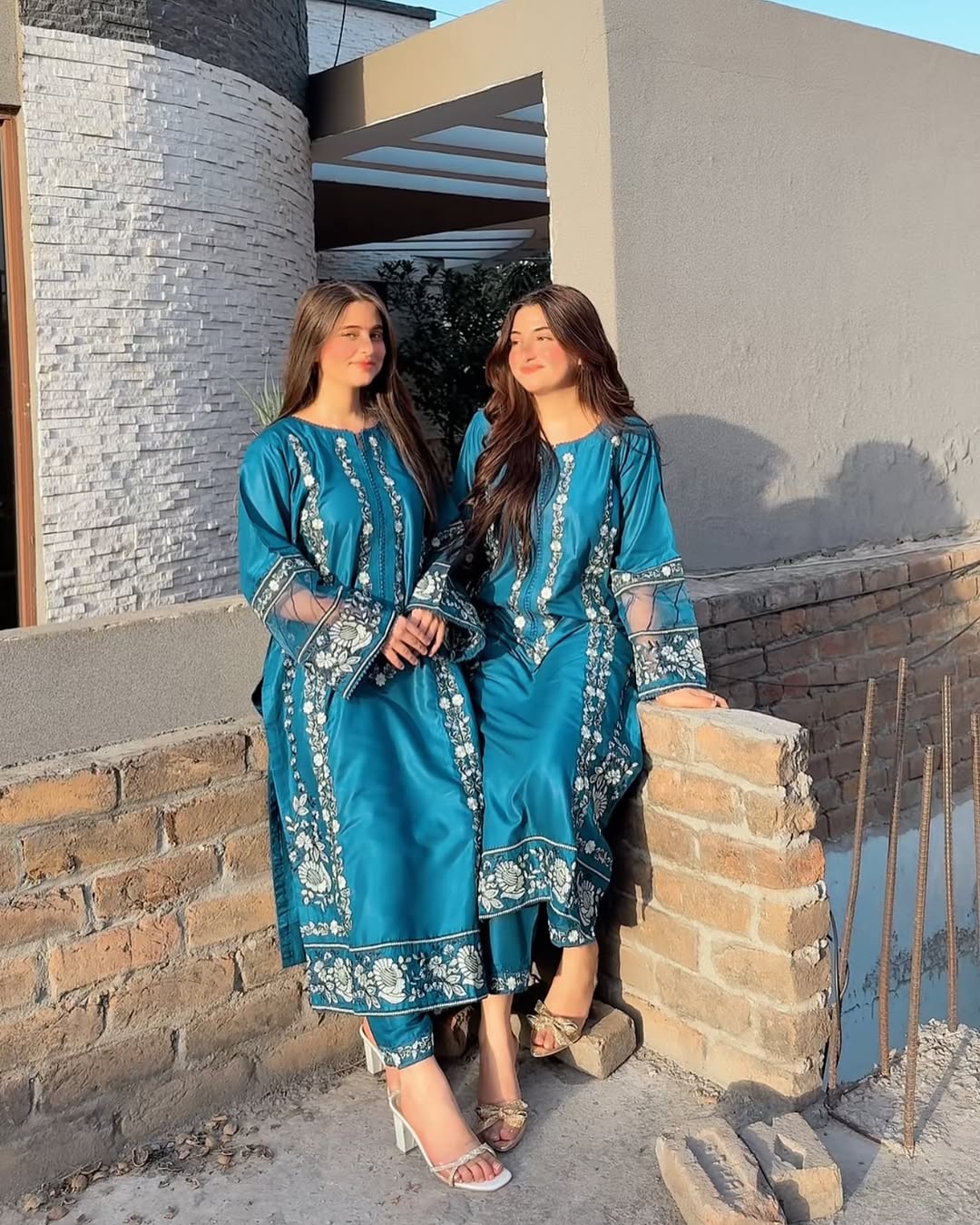 SAHER EMB LONG LENTH 2 pieces stitched for girls