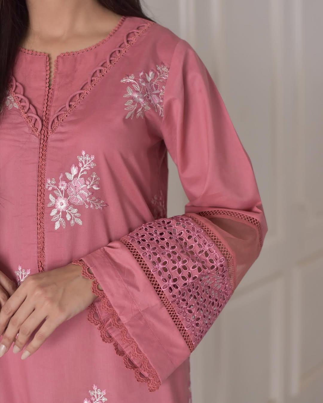 HORIYA EMB CO-ORD SET  STITCHED FOR GIRLS