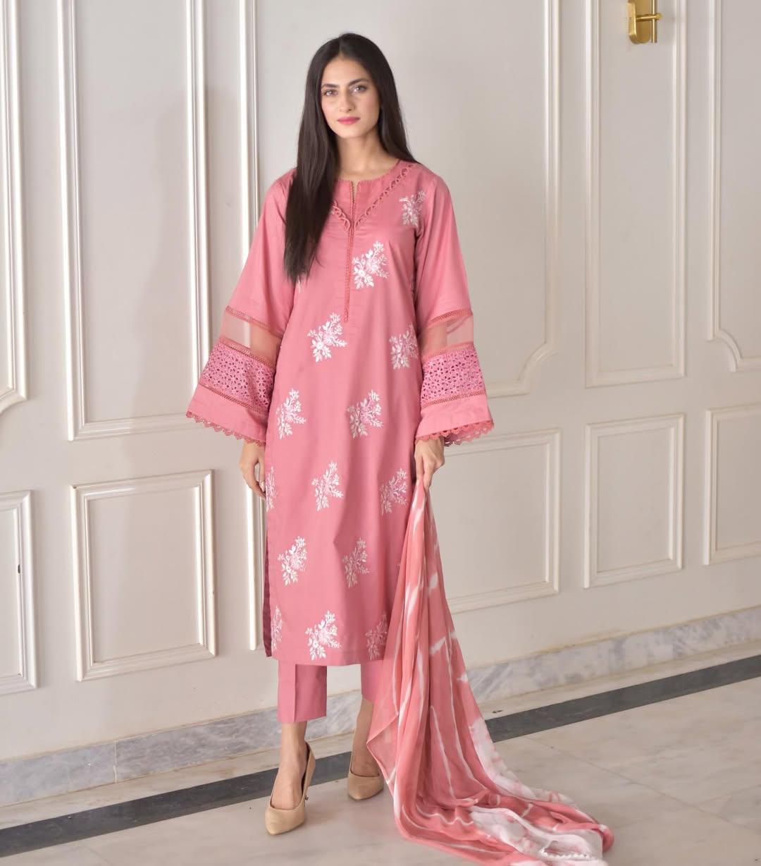 HORIYA EMB CO-ORD SET  STITCHED FOR GIRLS