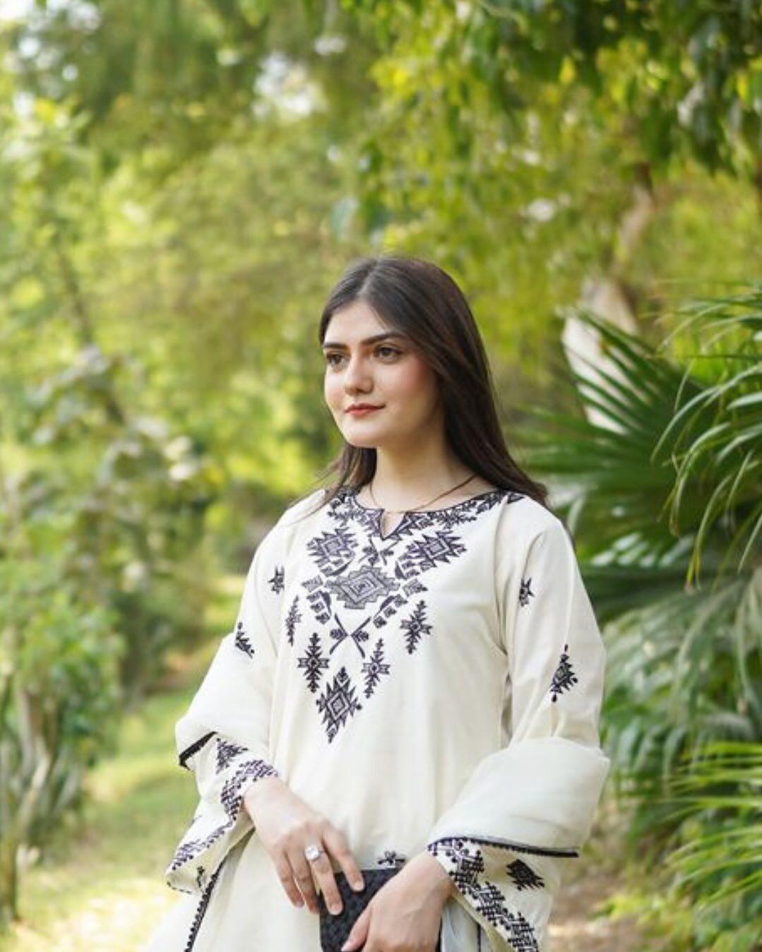 JUNA  LAWN EMB 3PC STITCHED FOR GIRLS