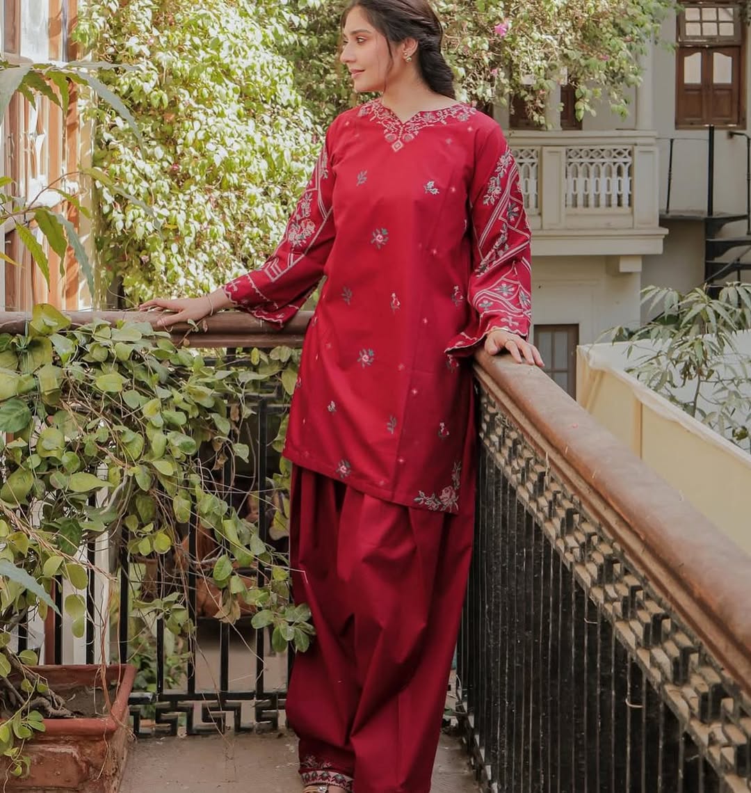 NISHA LAWN EMB CORD SETS ( FARSHI SHALWAR)
