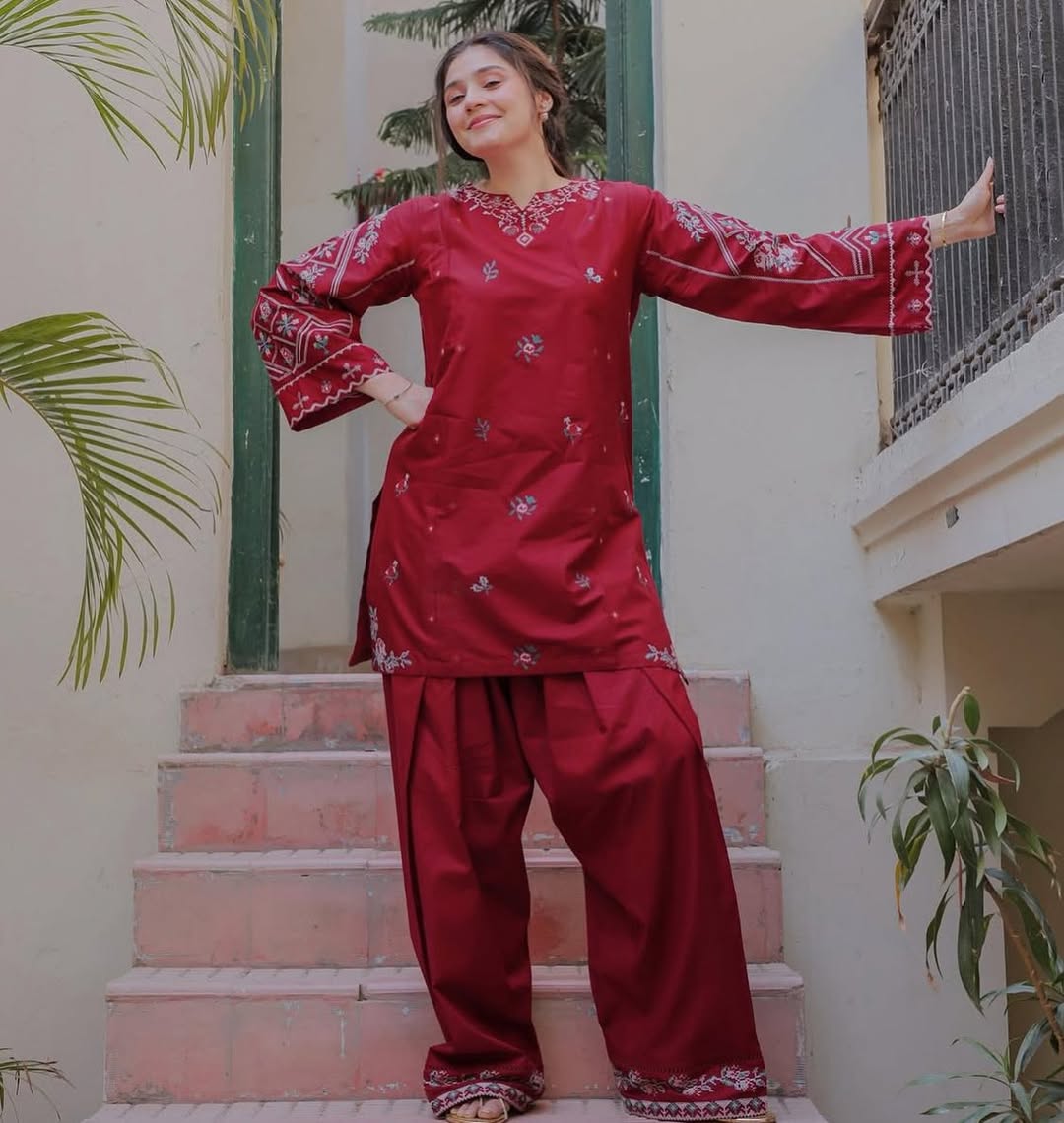 NISHA LAWN EMB CORD SETS ( FARSHI SHALWAR)