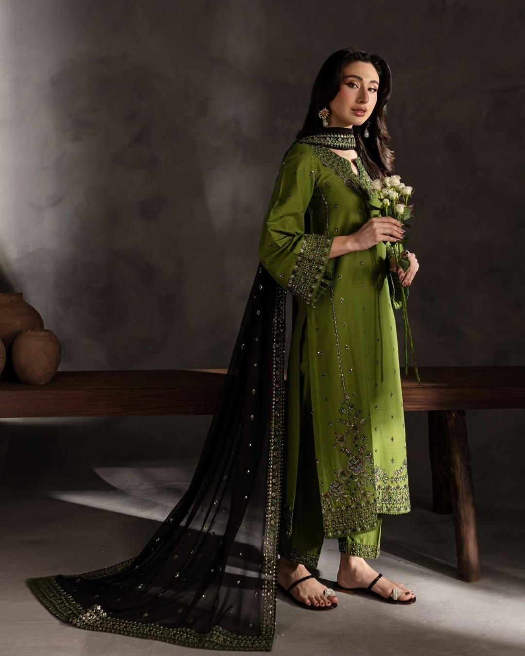 ADAAB LAWN EMB 3PC STITCHED FOR GIRLS