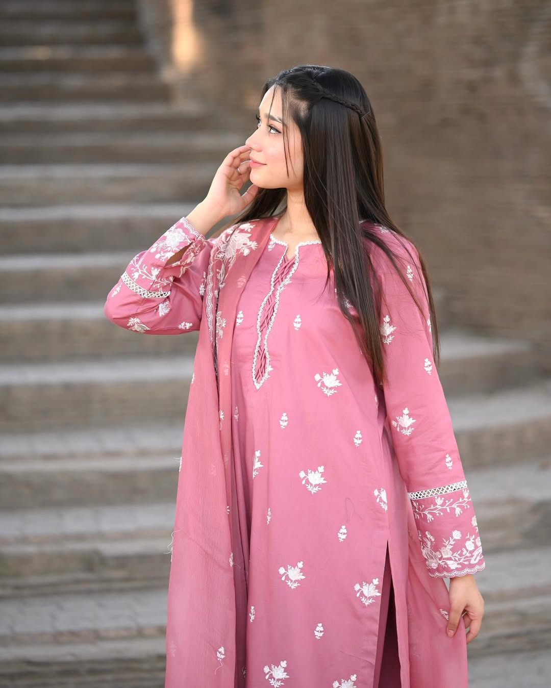 NAZNEEN EMBROIDERY 3PC STITCHED FOR GIRLS