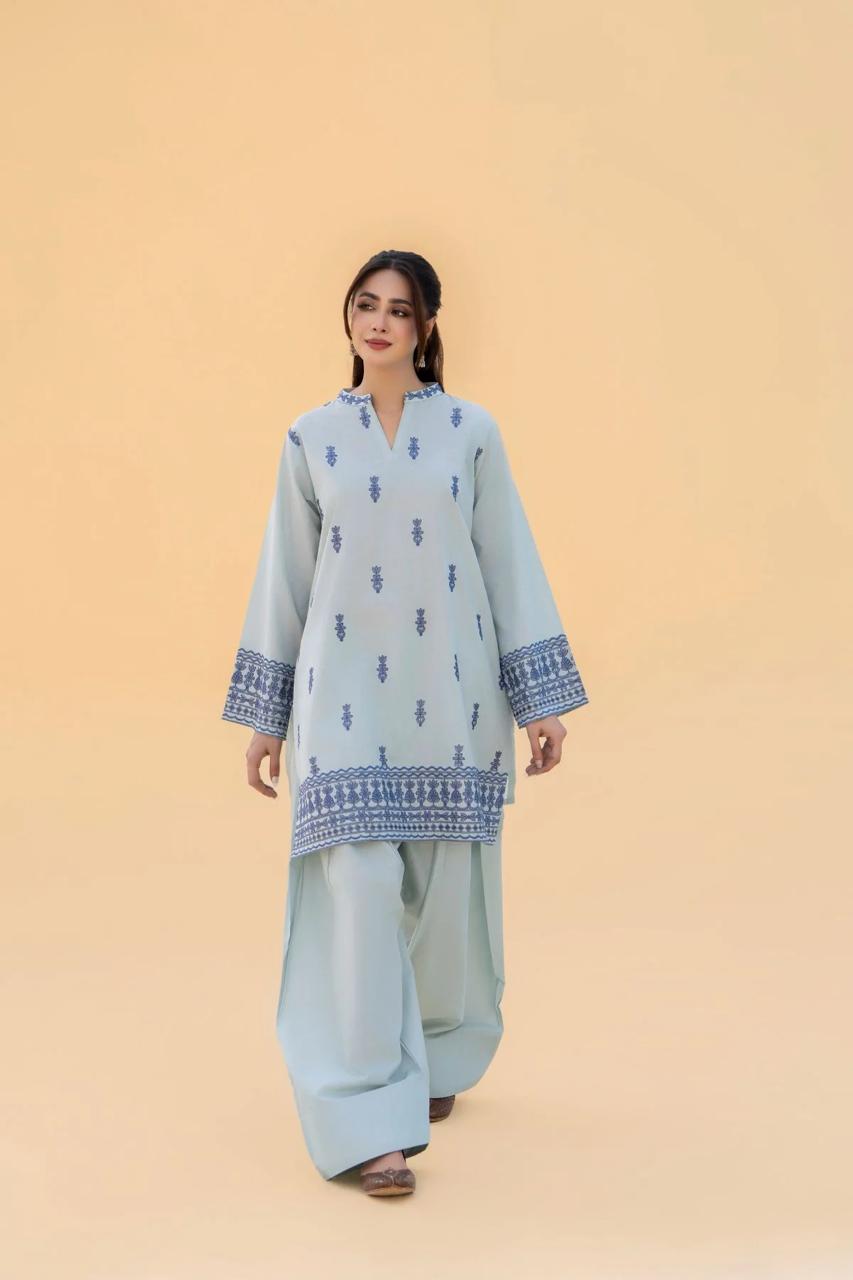 DAINA LAWM 2PC ( FARSHI SHALWAR) STITCHED FOR GIRLS