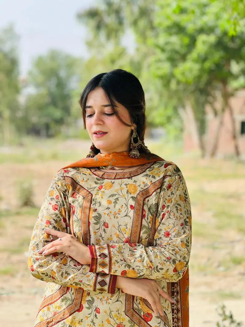 DIGITAL PRINT (FARSHI SHALWAR) 3PC STITCHED FOR GIRLS