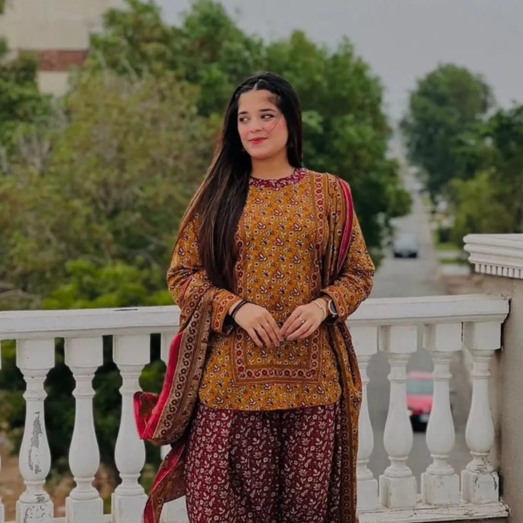 HAPPY (FARSHI SHALWAR ) 3PC STITCHED FOR GIRLS
